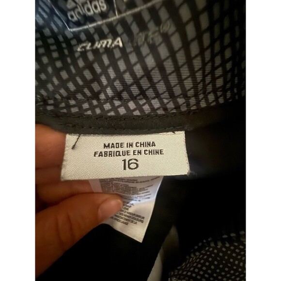 Adidas Climalite Shorts Womens 16 Flat Front Zip Black And Gray Pockets Active - Picture 12 of 12